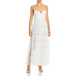 Sau Lee Womens Selena White Lace Long Special Occasion Evening Dress Gown NWT